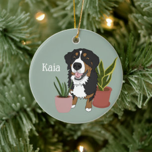 Personalised Bernese Mountain Dog Ceramic Ornament