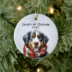 Personalised Bernese Mountain Dog Ceramic Ornament