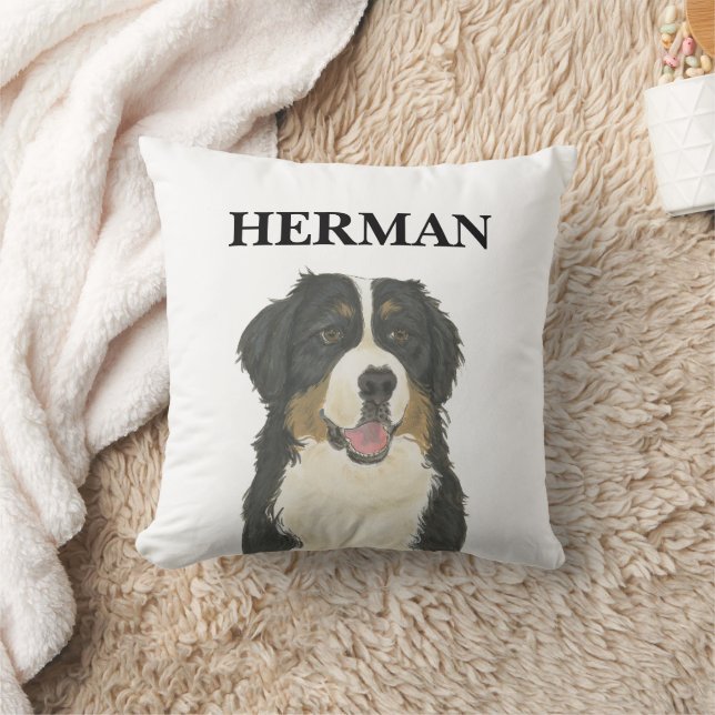 Personalised Bernese Mountain Dog Cushion (Blanket)