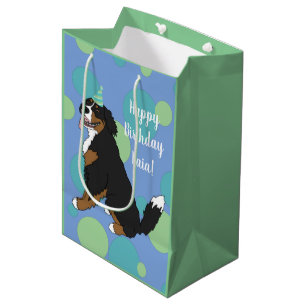 Personalised Bernese Mountain Dog  Medium Gift Bag