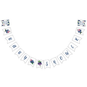 Personalised Berry Sweet Baby Shower Bunting Flags