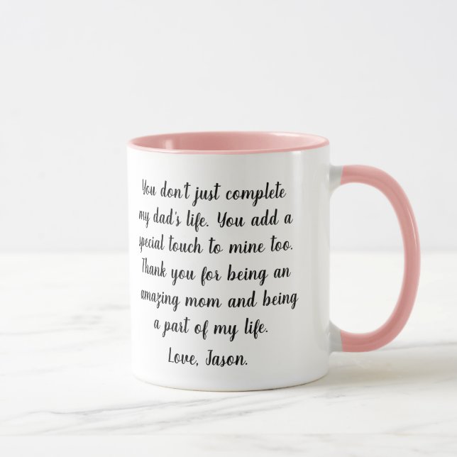 Personalised best Bonus mum ever Mug (Right)