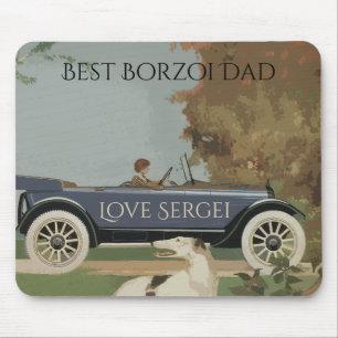 Personalised Best Borzoi Dad Mouse Pad