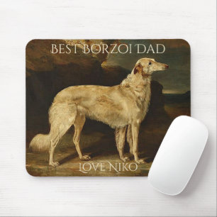 Personalised Best Borzoi Dad Mouse Pad