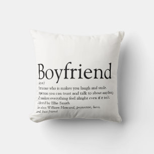 Personalised Best Boyfriend Definition Cushion