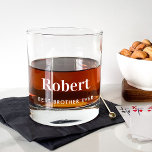 Personalised Best Brother Ever Monogrammed Whiskey Glass<br><div class="desc">Unique custom gift for your brother,  this whiskey glass features his name in a large bold white font and "Best Brother Ever" in simple modern white typography.</div>