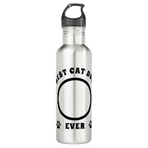  Personalised Best Cat Dad Ever Custom Photo 710 Ml Water Bottle