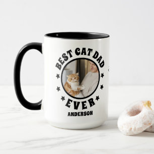 Personalised Best Cat Dad Ever Custom Photo  Mug
