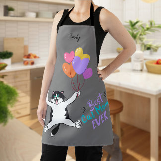 Personalised Best Cat Mum Ever All-Over Print Apron
