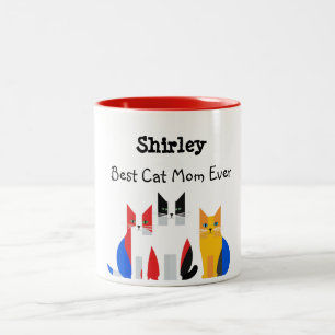 Personalised Best Cat Mum Ever Mug