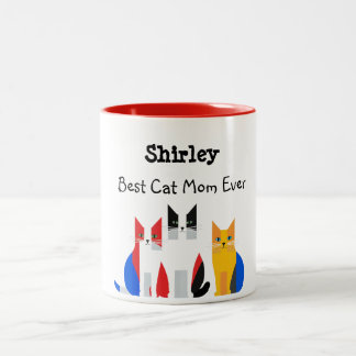 Personalised Best Cat Mum Ever Mug