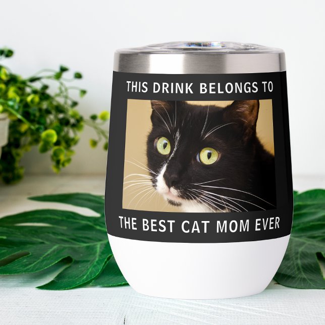 Personalised Best Cat Mum Ever Photo Black (Creator Uploaded)