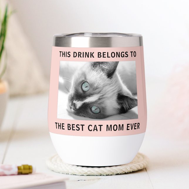Personalised Best Cat Mum Ever Photo Pink (Creator Uploaded)