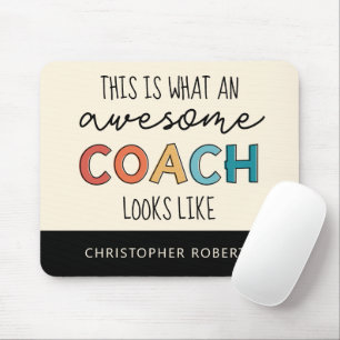 Personalised Best Coach Ever Awesome Coach Gifts Mouse Pad