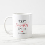 Personalised Best Coworker Ever Coffee Mug<br><div class="desc">Best coworker ever coffee mug,  featuring a hint of pink and is easy to customise. The perfect secret santa gift or stocking filler this christmas!</div>