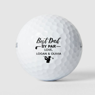 Personalised Best Dad By Par Custom Name Golf Balls