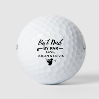 Personalised Best Dad By Par Custom Name Golf Balls
