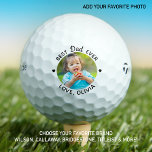 Personalised Best DAD Custom Photo Fathers Day Golf Balls<br><div class="desc">Best Dad Ever ... Two of your favourite things , golf and your kids ! Now you can take them with you as you play 18 holes . Customise these golf balls with your child's favourite photo and name . Whether it's a father birthday, fathers day or Christmas, these dad...</div>