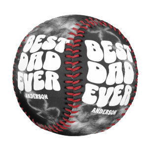 Personalised Best Dad Ever Black Tie Dye Baseball