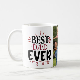 Personalised Best Dad Ever Custom Dad Name & photo Coffee Mug