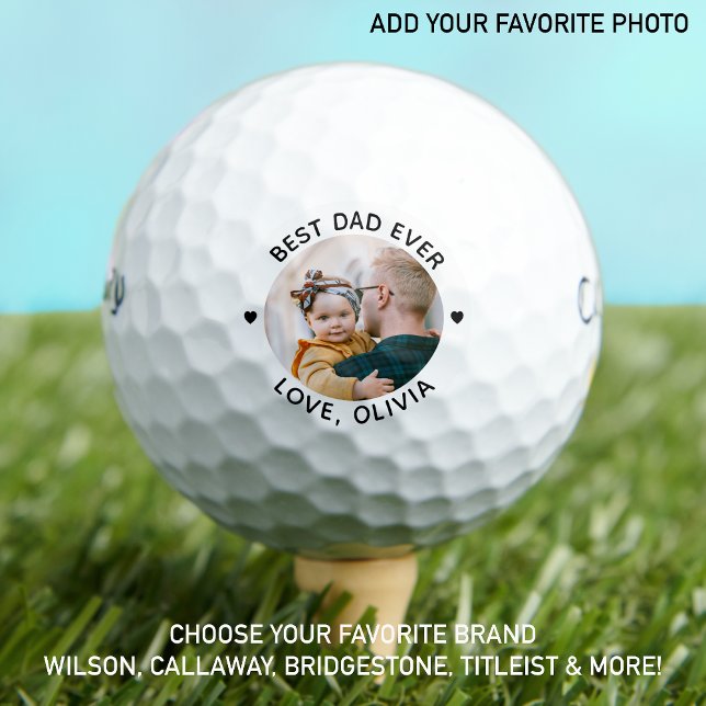 Personalised Best Dad Ever Custom Photo Callaway Golf Balls (Creator Uploaded)