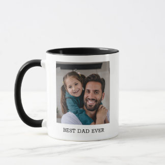 Personalised Best Dad Ever Fathers Day Photo Mug