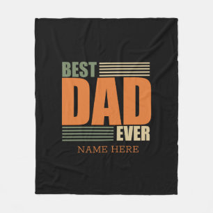 Personalised best Dad ever Fleece Blanket