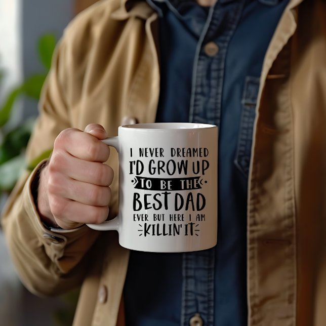 Personalised Best Dad Ever Funny Photo Coffee Mug (Personalized Best Dad Ever Funny Photo Coffee Mug)