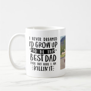 Personalised Best Dad Ever Funny Photo Coffee Mug