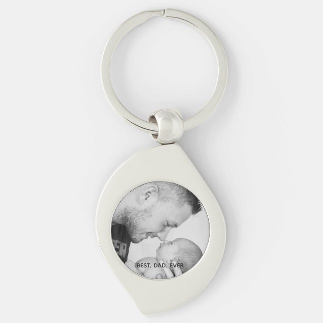 Personalised Best Dad Ever Key Ring (Front)