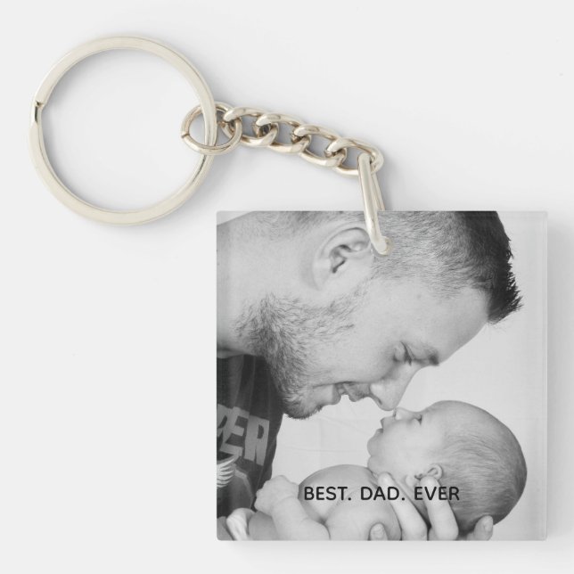 Personalised Best Dad Ever Key Ring (Front)