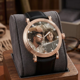 Personalised "best DAD ever " Modern Typography Watch