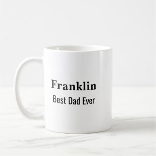 Personalised Best Dad Ever Monogrammed  Coffee Mug
