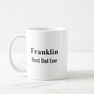 Personalised Best Dad Ever Monogrammed  Coffee Mug