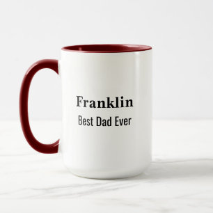 Personalised Best Dad Ever Monogrammed Mug