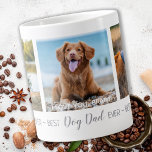 Personalised Best Dad Ever Pet Photo Dog Dad Large Coffee Mug<br><div class="desc">Best Dog Dad Ever ♡... Surprise your favourite Dog Dad whether it's his birthday, Father's Day or Christmas with this super cute custom photo jumbo mug. Customise this coffee mug with your 3 of your dog's favourite photos, wrap around design, centre photo has personalise with names, or a little message....</div>