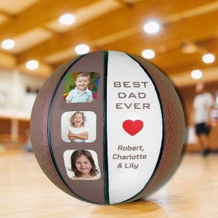 Personalised Best Dad Ever Photo Basketball