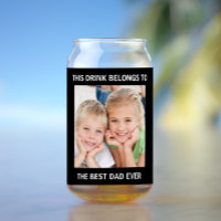 Personalised Best Dad Ever Photo Black