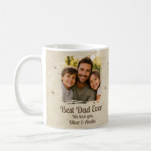 Personalised Best Dad Ever Photo Coffee Mug