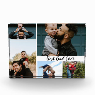 Personalised Best Dad Ever Photo Collage Block