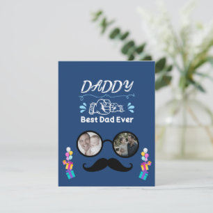 Personalised "Best Dad Ever" Photo Collage Card