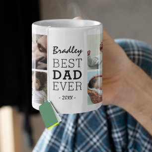 Personalised Best Dad Ever Photo Collage Coffee Mug
