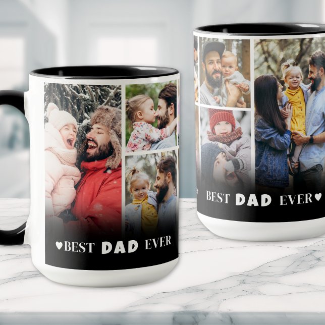 Personalised Best Dad Ever Photo Collage Father Mug (Personalized Best Dad Ever 8 Photo Collage Father Mug )