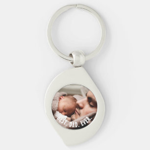 Personalised Best Dad Ever, Photo   Key Ring
