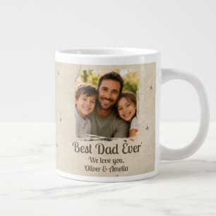 Personalised Best Dad Ever Photo Large Coffee Mug
