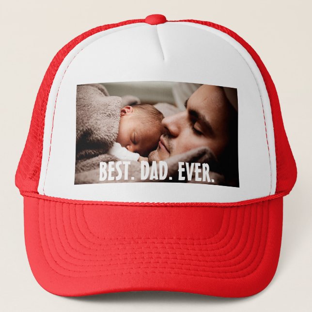 Personalised Best Dad Ever, Photo    Trucker Hat (Front)