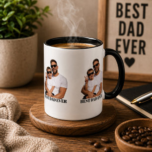 Personalised Best Dad Ever Transparent Photo Mug