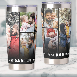 Personalised Best Dad Photo Collage Father Insulated Tumbler