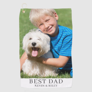 Personalised Best Dad Photo Golf Towel