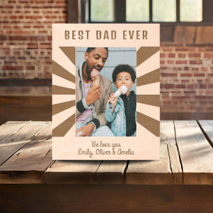 Personalised Best Dad Sun Burst Keepsake Etched Frames
